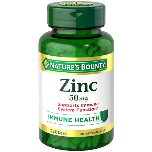 Nature’s Bounty Zinc 50 mg 250 Comprimidos | Mineral Esencial