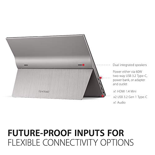 Monitor portatil ViewSonic VG1655 15.6" FHD USB-C 60W