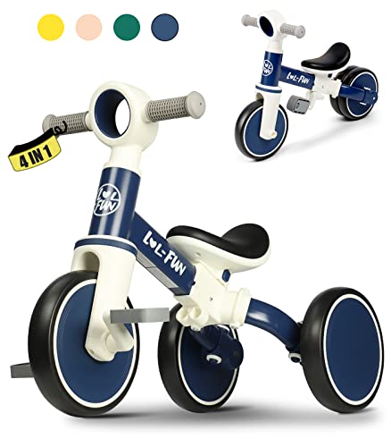Bicicleta de equilibrio LOL-FUN 4 en 1 con pedales removibles para niños