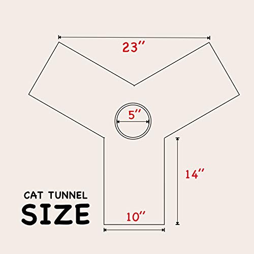 Tunel Tempcore CTT-3 Plegable 3 Vias con Juguete para Gatos