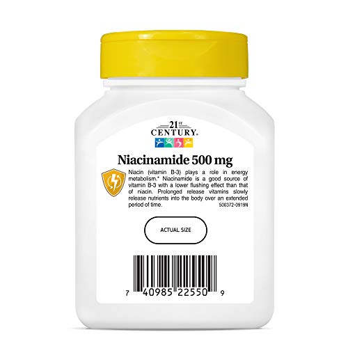 Niacinamida 21st Century 500 mg - 110 tabletas liberacion prolongada