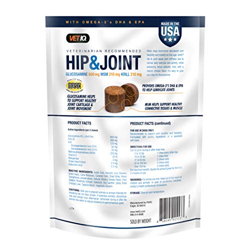 VetIQ Hip & Joint 180 Chews Suplemento articular perros