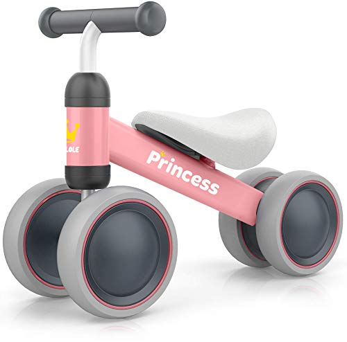 Bicicleta de equilibrio BEKILOLE Princess 4 ruedas con luces LED para bebe