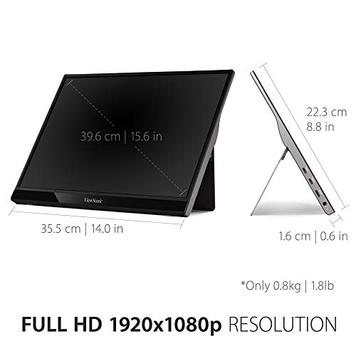 Monitor portatil ViewSonic VG1655 15.6" FHD USB-C 60W