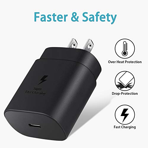 GUUSMART Cargador rapido 25W 2Pack USB-C con cable de 1.8m