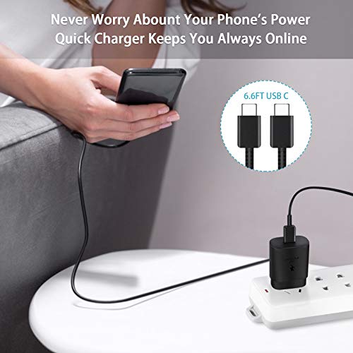 GUUSMART Cargador rapido 25W 2Pack USB-C con cable de 1.8m