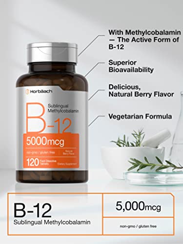 Horbaach Vitamina B12 Sublingual 5.000 µg - 120 tabletas
