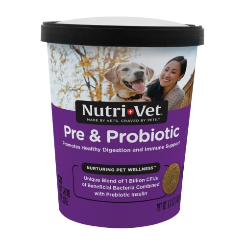 Nutri-Vet Pre & Probiotic 120 Chews Suplemento digestivo perros