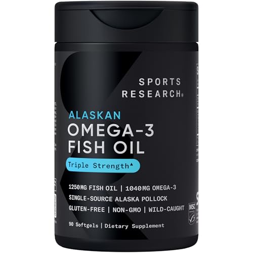 Aceite de Pescado Omega-3 Triple Fuerza Sports Research - 90 cápsulas