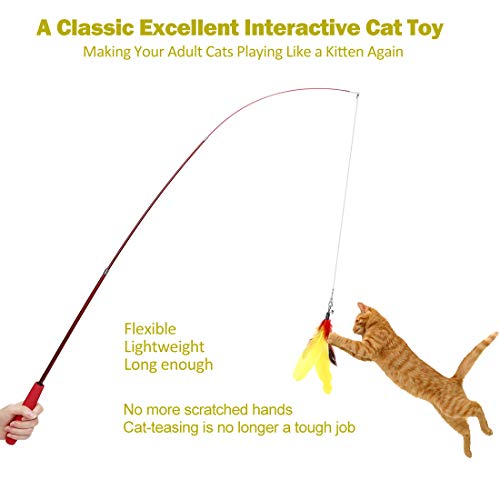 Juguete MeoHui MHT-2W9 Cat Feather Toy con 9 Repuestos