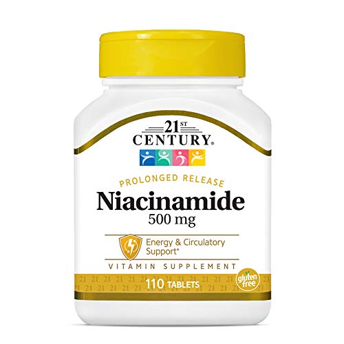Niacinamida 21st Century 500 mg - 110 tabletas liberacion prolongada