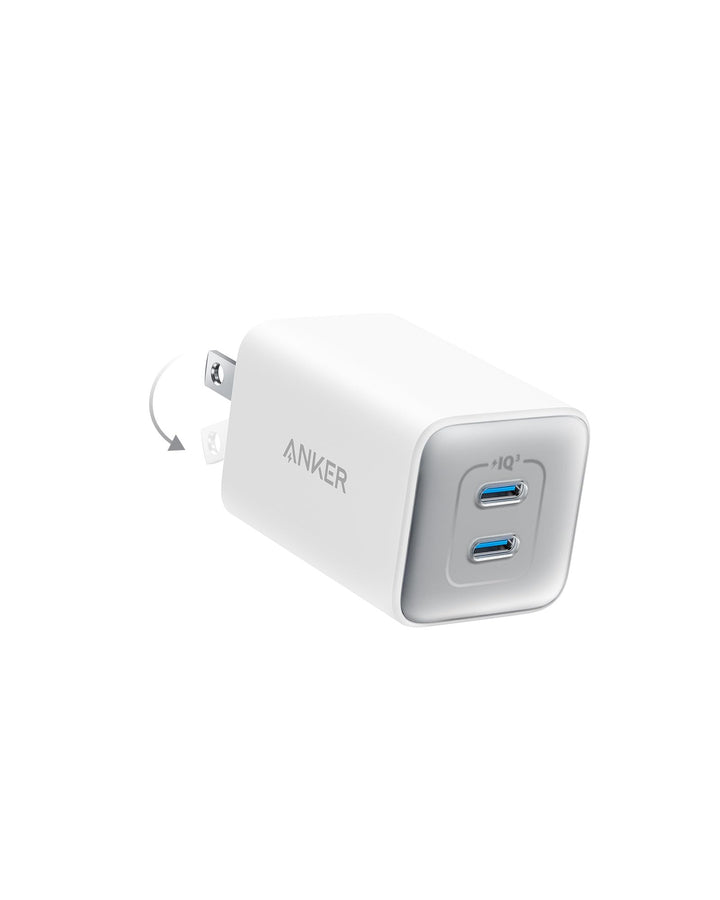 Anker Nano cargador rapido 47W GaN dual USB-C blanco