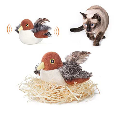Juguete Potaroma CFB-4 Pajaro Interactivo Recargable con Sonido para Gatos
