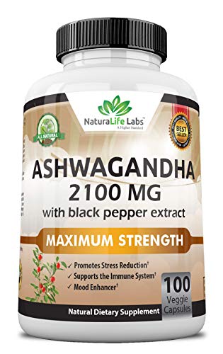 NaturaLife Labs Ashwagandha Organica 2 100 mg | 100 Capsulas