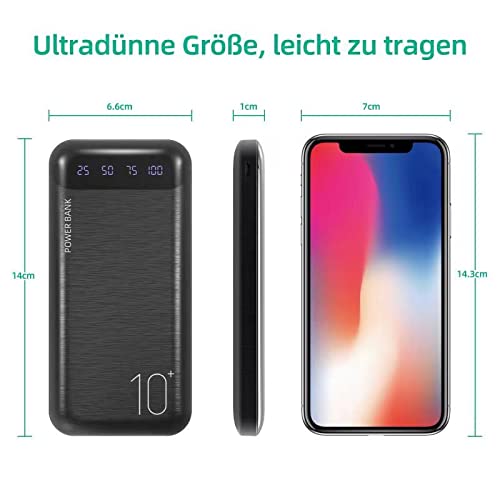 YOBON Power Bank 10000 mAh con pantalla LED y doble salida USB