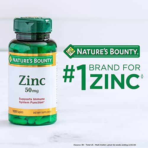 Nature’s Bounty Zinc 50 mg 250 Comprimidos | Mineral Esencial