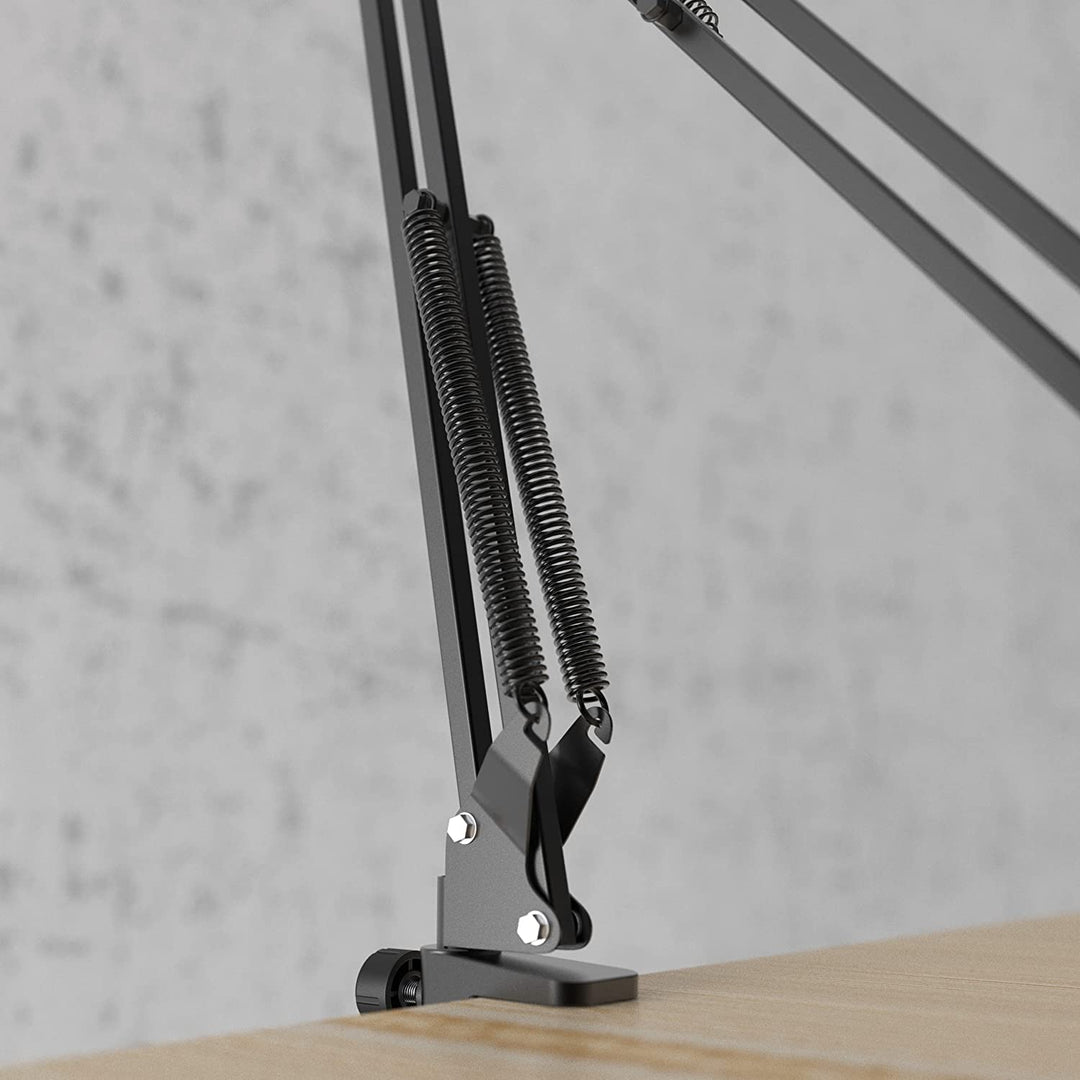 Microphone Arm Stand, FIFINE Suspension Boom Scissor Mic Stand with Heavy Duty Clamp, 3/8" to 5/8" Adapter, for Voice-Over, Gaming, Recording, Studio, Home Office (CS1)