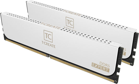 TEAMGROUP T-Create Expert Overclocking 10L DDR5 32GB Kit (2 X 16GB) 6000Mhz (PC5-48000) CL30 Intel XMP 3.0 & AMD Expo Compatible Desktop Memory Module Ram White - CTCWD532G6000HC30DC01