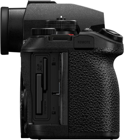 Panasonic LUMIX S1RII Full Frame Mirrorless Digital Camera, Hybrid Model Featuring a 44.3MP Full-Frame Sensor and Lumix'S First-Ever 8K Video Recording - DC-S1RM2