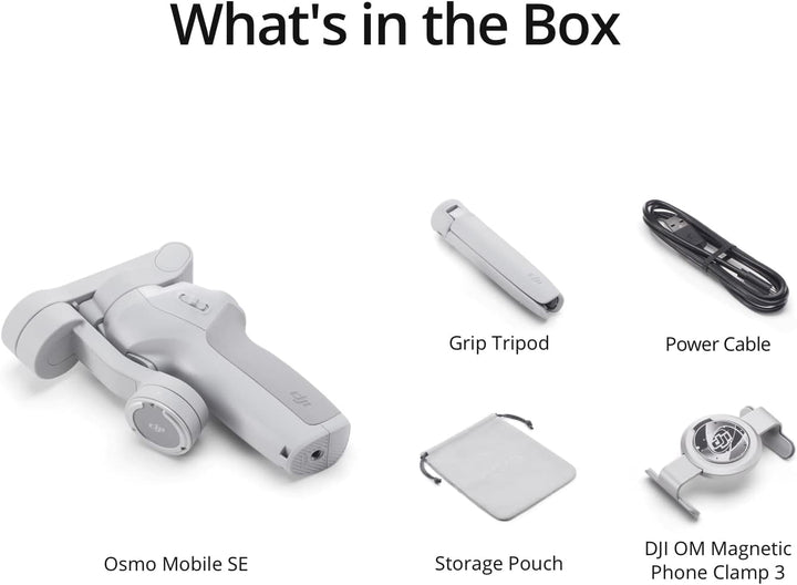 DJI Osmo Mobile SE, 3-Axis Phone Gimbal, Portable and Foldable, Gimbal Stabilizer for Iphone, Andriod, Shotguides, Activetrack 6.0, Vlogging Stabilizer for Youtube, Tiktok, Travel