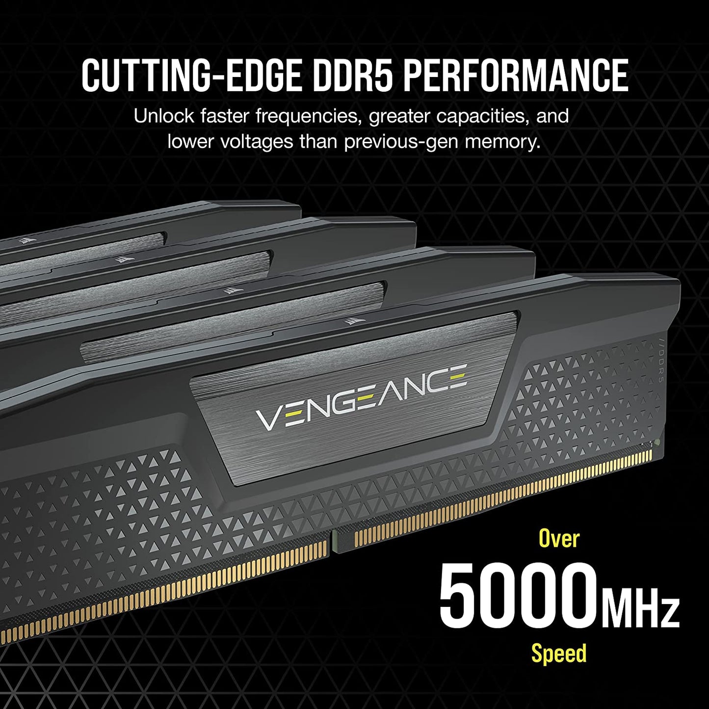 CORSAIR VENGEANCE DDR5 RAM 32GB (2X16Gb) 6000Mhz CL36 Intel XMP Icue Compatible Computer Memory - Black (CMK32GX5M2D6000C36)