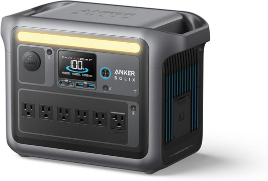 Anker SOLIX C1000 Portable Power Station, 1800W (Peak 2400W) Solar Generator, Full Charge in 58 Min, 1056Wh Lifepo4 Battery for Home Backup, Power Outages, and Outdoor Camping (Optional Solar Panel)