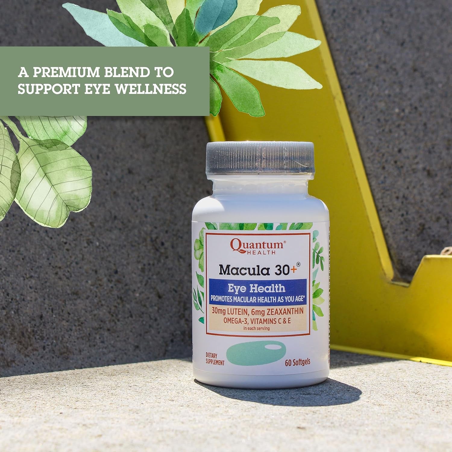 Quantum Health Macula 30+ Eye Health Supplement|Promotes Macular and Retinal Health as You Age|Formulated with Lutein, Zeaxanthin, Omega-3, and Vitamins C & E|60 Softgels, 30 Day Supply