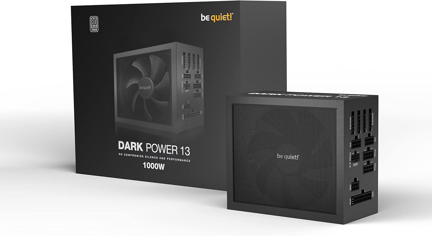 Be Quiet! Dark Power 13 1000W Quiet Performance Power Supply | 80 plus Titanium Efficiency | ATX 3.0 | Pcie 5 | Modular | BN661