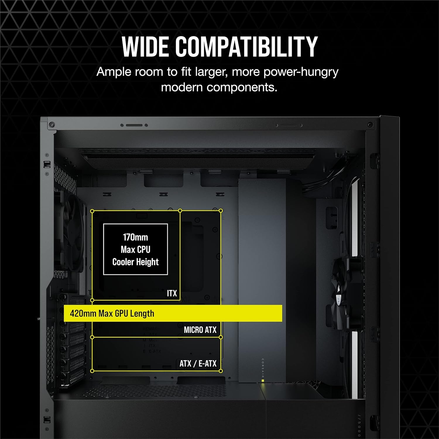 Corsair 5000D Airflow Tempered Glass Mid-Tower ATX PC Case - Black