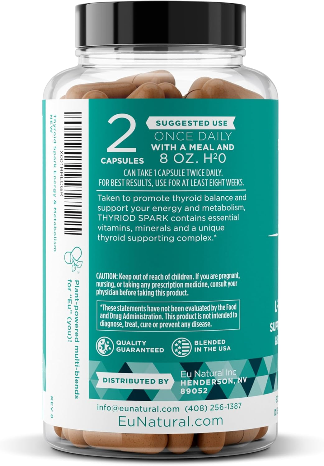 Spark Energy Support – Thrive, Naturally Fight Fatigue, Balance Hormones, Promote Focused Energy – Zinc, Selenium, Iodine – 60 Vegetarian Soft Capsules