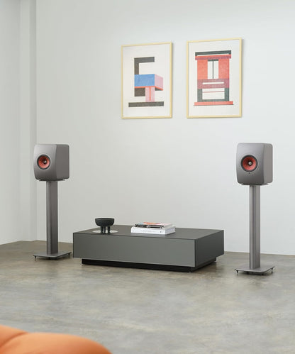 KEF LS50 Wireless II Powered Bookshelf Speakers - Pair (Titanium Grey)