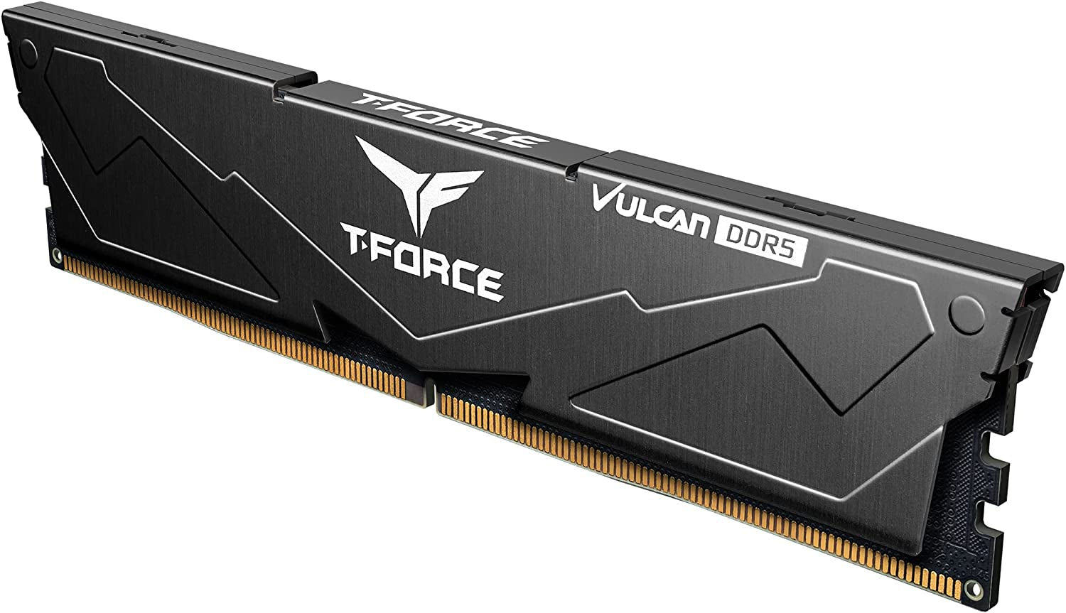 TEAMGROUP T-Force Vulcan DDR5 32GB (2X16Gb) 6000Mhz (PC5-48000) CL38 Desktop Memory Module Ram (Black) for Chipset 600 700 Series XMP 3.0 Ready - FLBD532G6000HC38ADC01