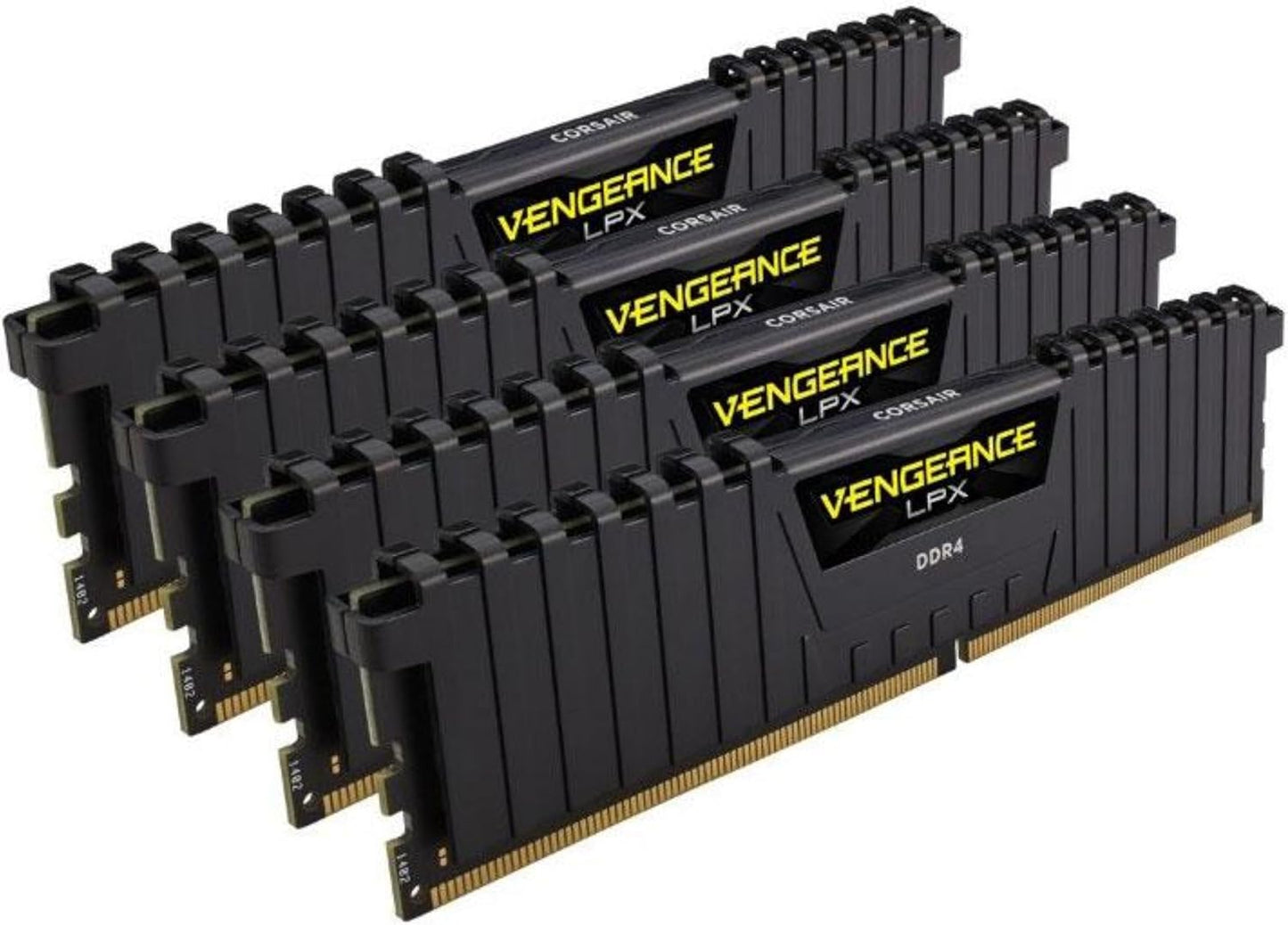 Corsair Vengeance LPX 64GB (4X16Gb) DDR4 3000 (PC4-24000) C16 1.35V Desktop Memory - Black PC Memory CMK64GX4M4D3000C16