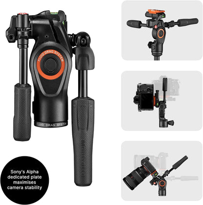 Manfrotto Befree Live Advanced 4-Section Aluminum Travel Tripod with 3-Way Fluid Head
