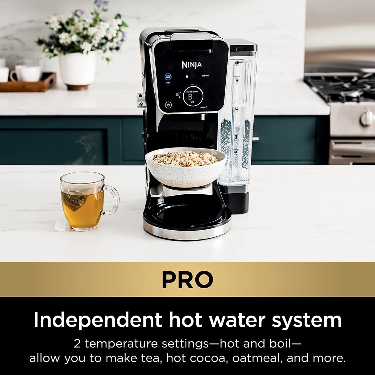 Ninja Hot and Iced Coffee Maker, Single Serve Coffee Maker and Drip Coffee Machine, Dualbrew Pro Specialty 12-Cup with K-Cup Combo, Includes Permanent Filter, CFP307