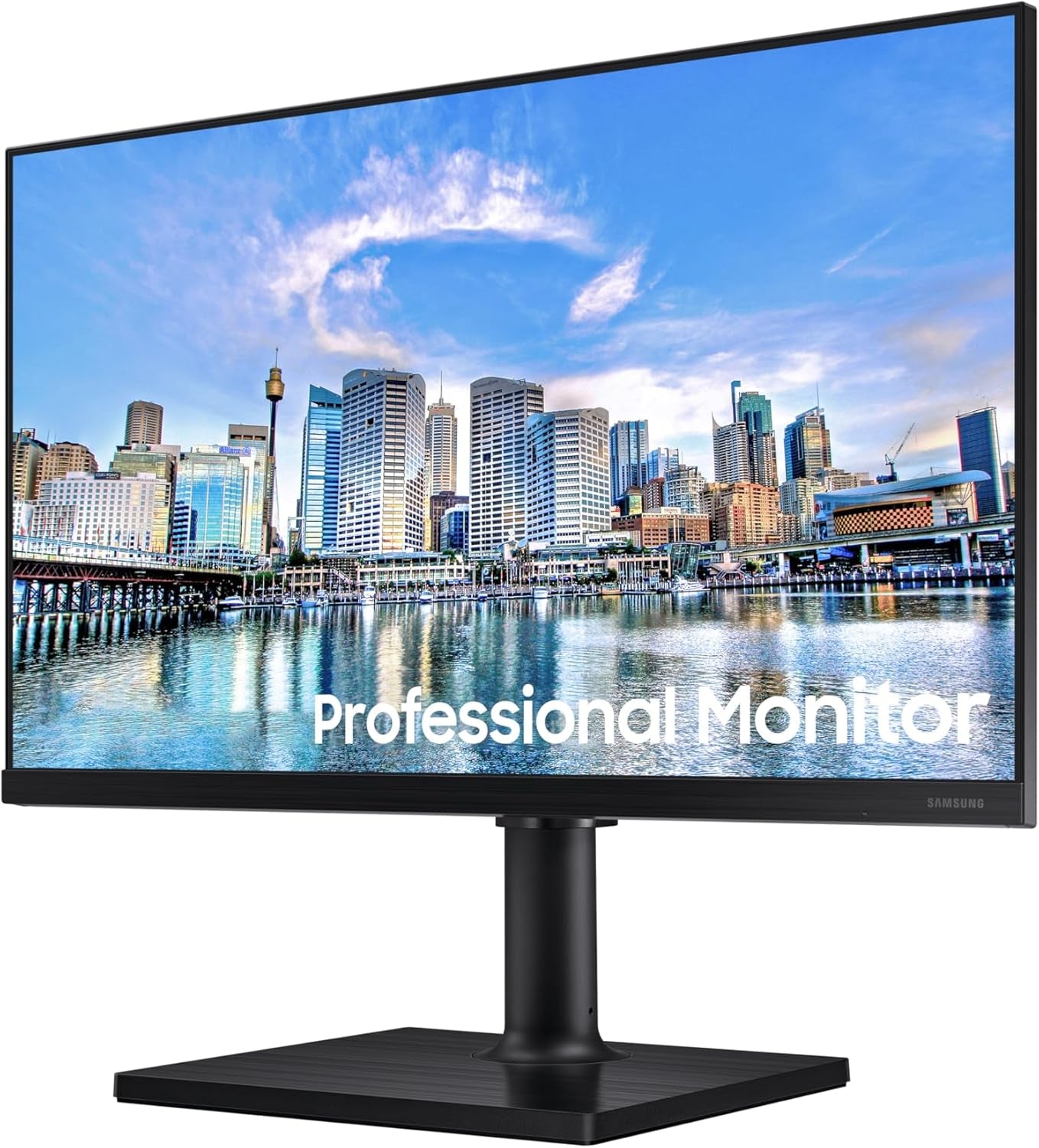 SAMSUNG FT45 Series 24-Inch FHD 1080P Computer Monitor, 75Hz, IPS Panel, HDMI, Displayport, USB Hub, Height Adjustable Stand, 3 Yr WRNTY (Lf24T454Fqnxgo),Black