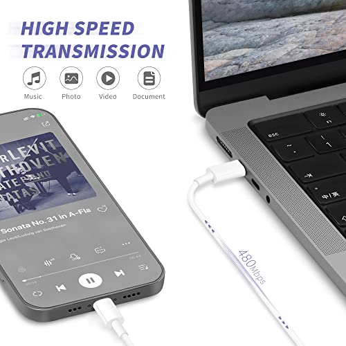 MAILESI Cargador iPhone 20W 2Pack con cable USB-C a Lightning