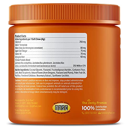 Zesty Paws Allergy & Immune Bites – Suplemento Canino 90 masticables