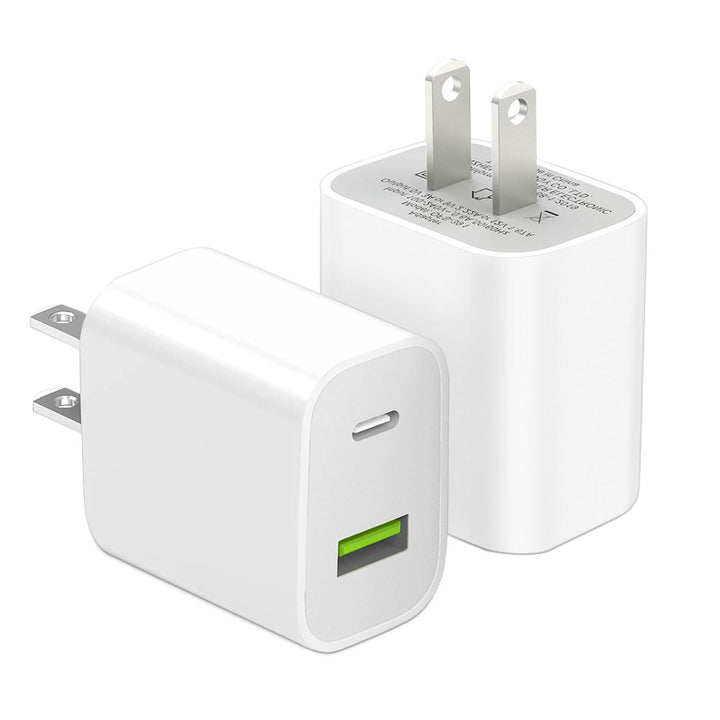 DENGWENQIANG Cargador 20W 2Pack doble puerto USB-C y USB-A