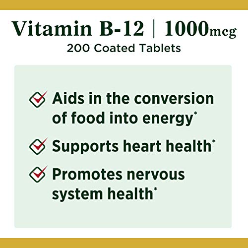 Vitamina B12 Nature’s Bounty 1000 µg – 200 tabletas
