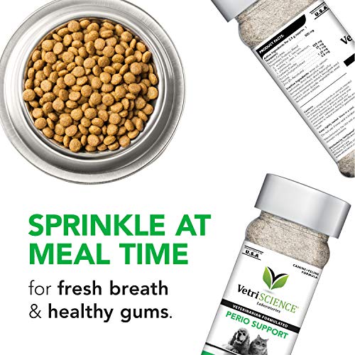 VetriScience Perio Support 4.2 oz Polvo dental perros y gatos contra placa y mal aliento