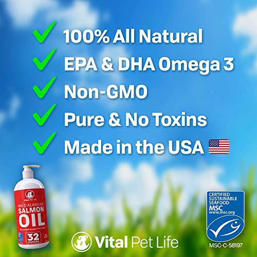 Aceite de salmon Vital Pet Life perros y gatos 32 oz