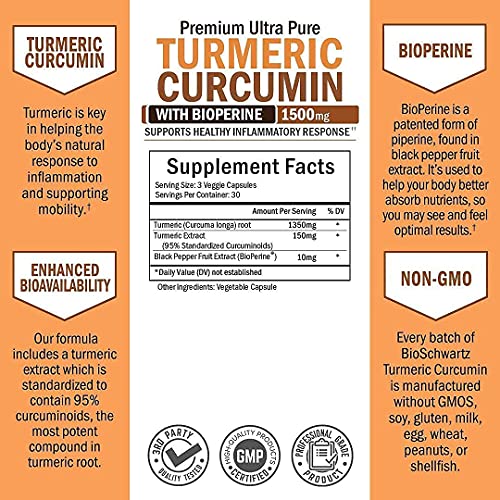BioSchwartz Curcuma y Curcumina 1500 mg 90 capsulas