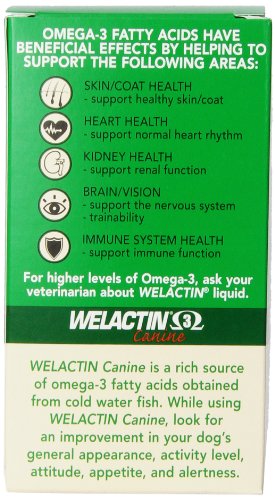 Nutramax Welactin 3 Canine 120 Capsulas Omega-3 para piel y pelaje perros