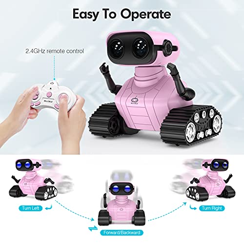 Robot Interactivo ALLCELE Rc Rosa con Luces y Musica