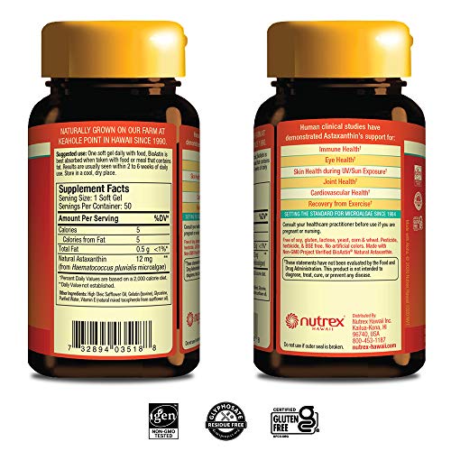 BioAstin Astaxantina Hawaiana 12 mg - 50 capsulas blandas