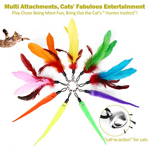 Juguete MeoHui MHT-2W9 Cat Feather Toy con 9 Repuestos