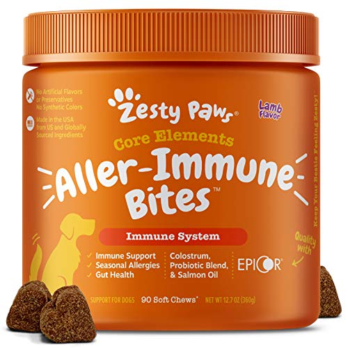 Zesty Paws Allergy & Immune Bites – Suplemento Canino 90 masticables