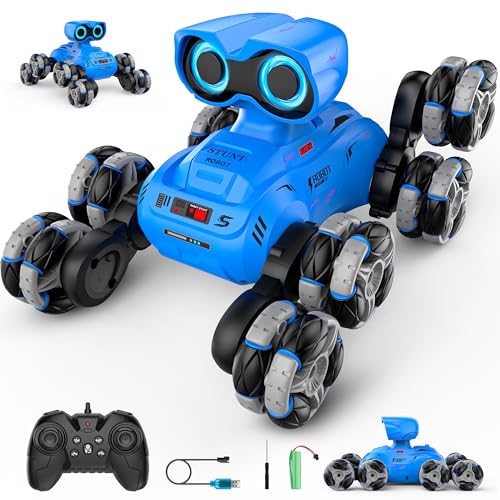Robot Acrobatico LNNKINE 8 Ruedas Rc con Luces LED