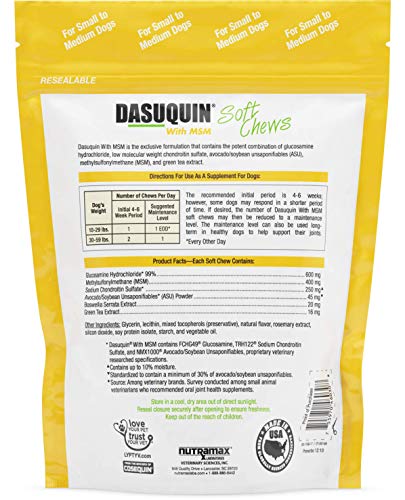 Nutramax Dasuquin MSM 84 Chews Salud articular perros